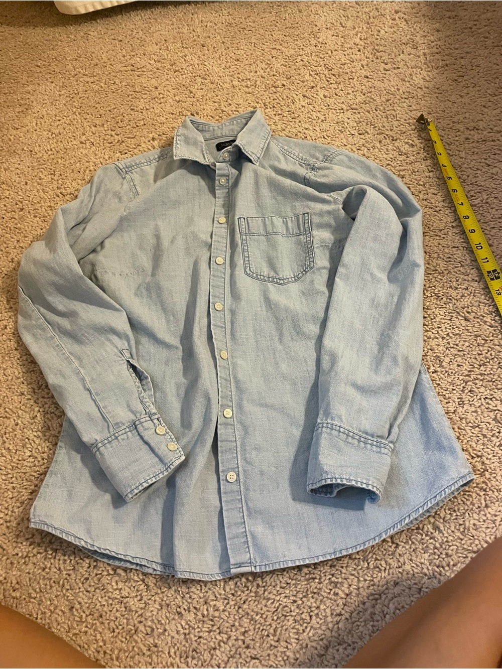 J. Crew Light Blue Denim Button-Down Shirt